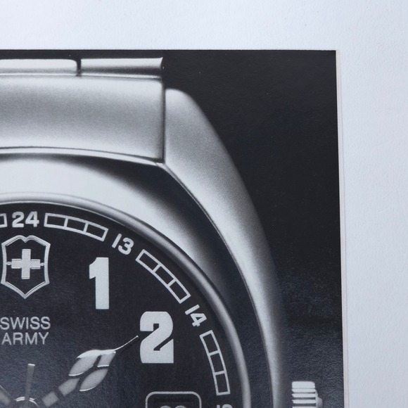 Swiss Army Watch Print Ad Luxury Timepiece Minimalist Design Promo Advertising - Picture 3 of 6